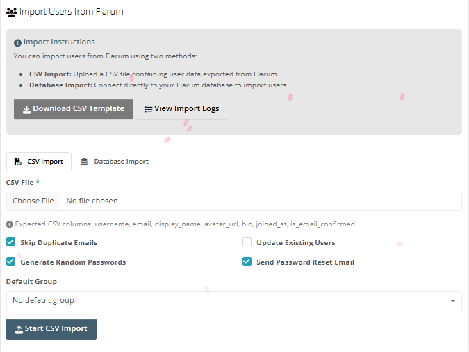 Flarum Importer Screenshot