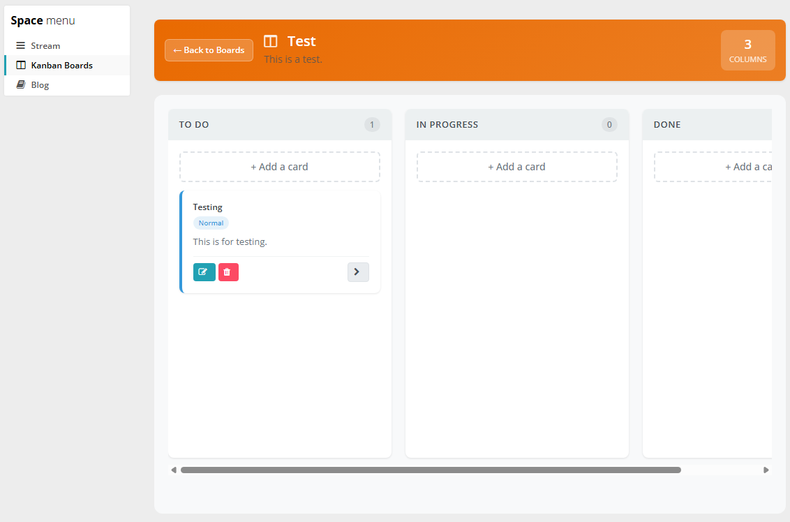 Kanban Module Screenshot